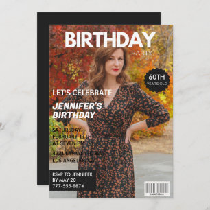 60th birthday invitations for her Magazine Cover