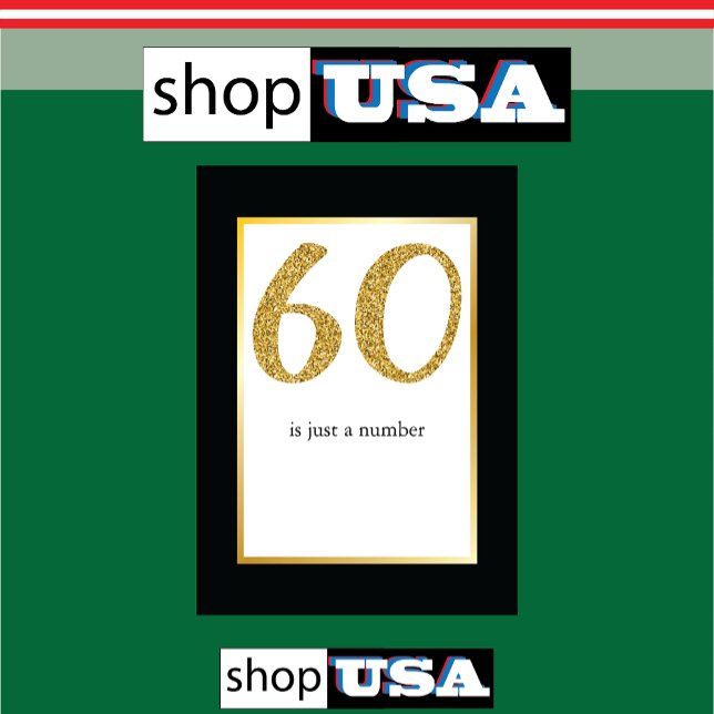 60th Birthday Just a Number Sarcastic Funny Joke Invitation (Creator Uploaded)