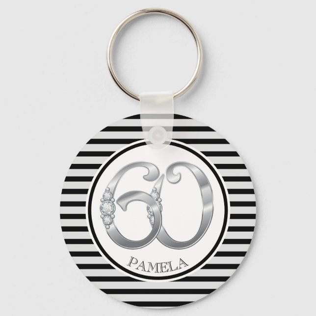 60th Birthday Keychain (Front)