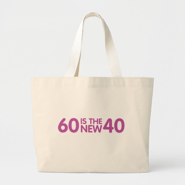 60th birthday large tote bag (Front)