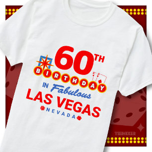 60th Birthday Las Vegas Welcome Sign Party Squad T-Shirt