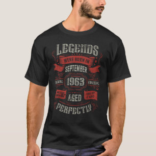 60th Birthday Legends were born in September 1963 T-Shirt