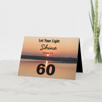 60th Birthday Let Your Light Shine Sun Bible Quote