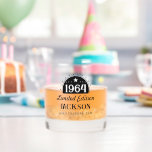 60th Birthday Limited Perfection 1964 Whiskey Glass<br><div class="desc">Elegant stylish modern bold Cheers to Custom Years personalised birthday glassware.</div>