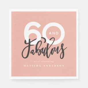 60th birthday making 60 look good modern napkin