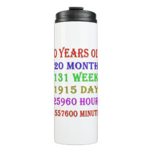 60th Birthday Milestones Thermal Tumbler