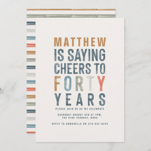 60th birthday modern rustic classy typography