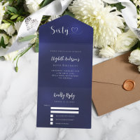 60th Birthday navy blue silver rsvp