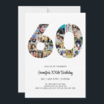 60th Birthday Number 60 Custom Photo Collage Invitation<br><div class="desc">Mark sixty years of wonderful memories and adventures with this captivating 60th Birthday Number Photo Collage. This customisable template is the perfect blend of creativity and sentiment, allowing you to create a truly memorable gift for your loved one's special day. Capture the essence of incredible years in a single masterpiece...</div>