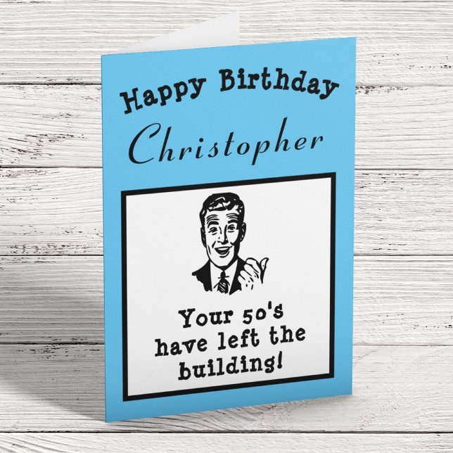 60th Birthday Over The Hill Funny Personalised Card (Creator Uploaded)