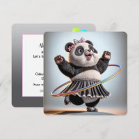 60th Birthday Panda Bear With Hula Hoop