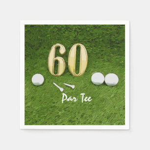 60th Birthday Par tee Party for golfer Napkin