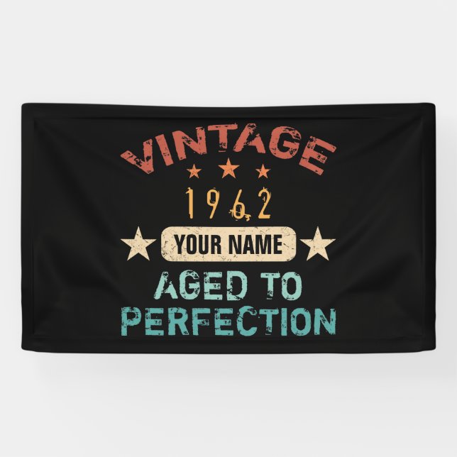 60th Birthday Party 1962 Add Your Name Banner (Horizontal)