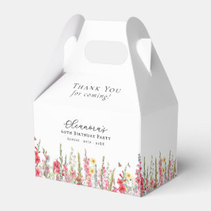 60th Birthday Party August Birth Month Flower Favour Box