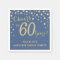 60th Birthday Party Blue and Gold Diamond Napkins