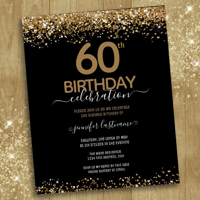 60th Birthday Party Budget Invitation (Creator Uploaded)