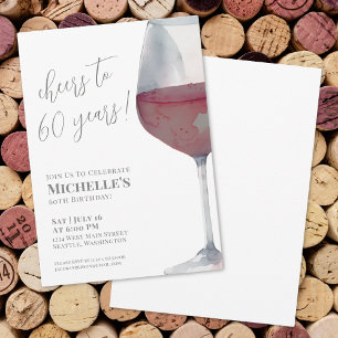 60th Birthday Party Cheers To Sixty Invitation