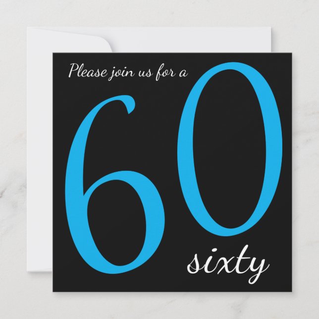 60th Birthday Party  | DIY Text Invitation (Front)
