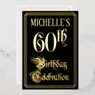 60th Birthday Party — Fancy Script & Custom Name