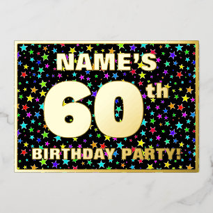 60th Birthday Party — Fun, Colourful Stars Pattern