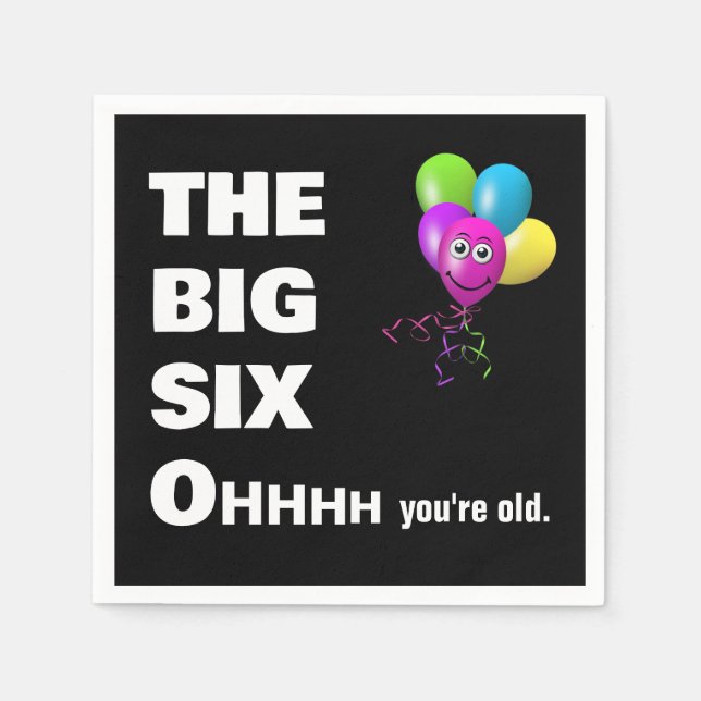 60th Birthday Party Getting Old Humour  Napkin (Front)
