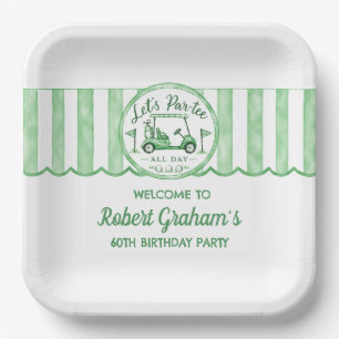 60th Birthday Party Golf Theme Let's Par-tee Paper Plate