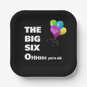 60th Birthday Party Humor Paper Plate