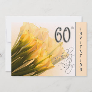 60th Birthday Party Invitation - Calla Lilies