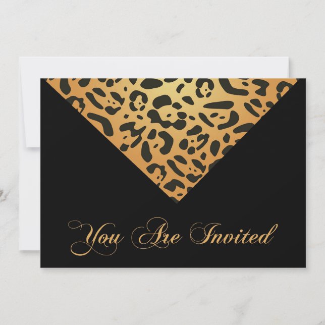 60th Birthday Party Invitation in Leopard (Front)