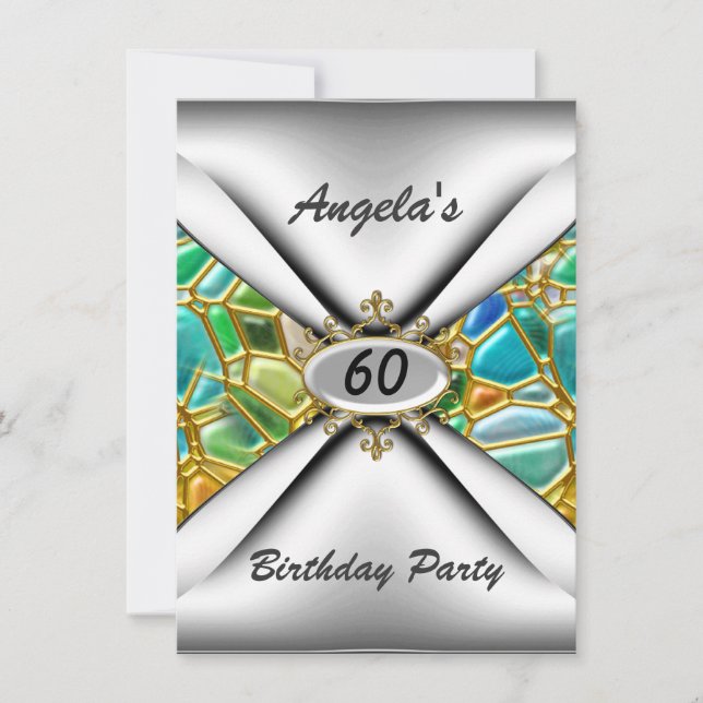 60th birthday party Invitation sixty (Front)