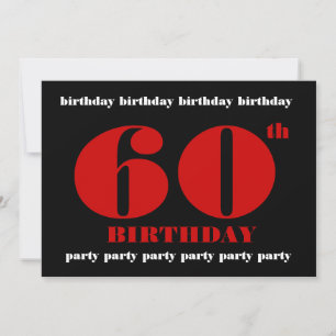 60th Birthday Party Invitation Template