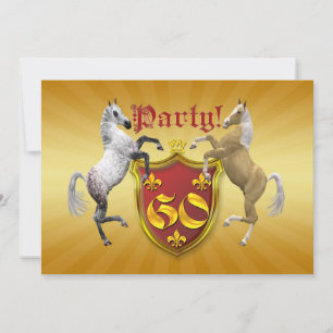 60th Birthday party invitation with coat of arms
