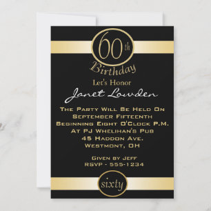 60th Birthday Party Invitations