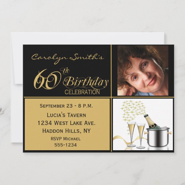 60th Birthday Party Invitations (Front)