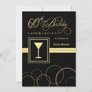 60th Birthday Party Invitations - Contemporary
