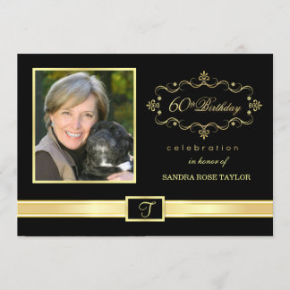 60th Birthday Party Invitations with Photo