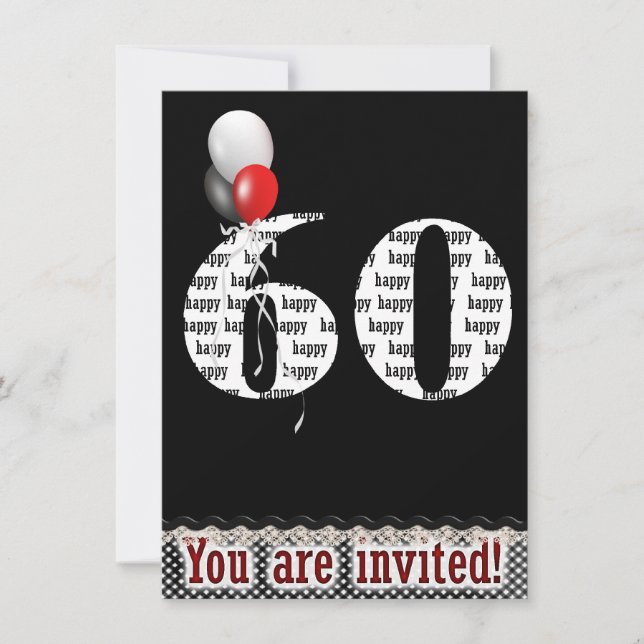 60th Birthday Party Invite (Front)