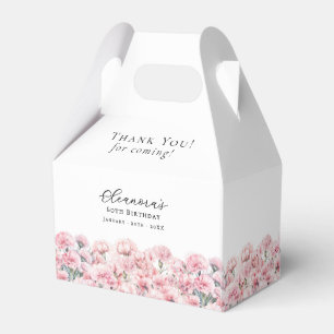 60th Birthday Party January Birth Month Flower  Favour Box