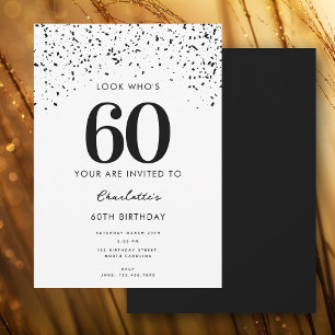 60th Birthday Party Look Who's 60 Modern  Invitation