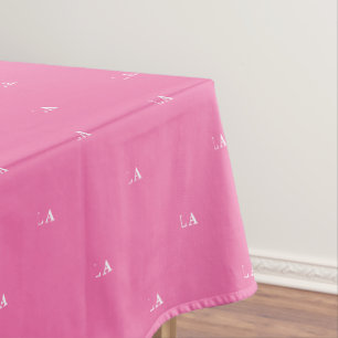 60th Birthday Party Name Pink Modern Pattern Tablecloth