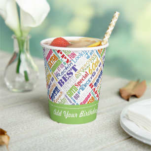 60th Birthday Party Personalised Gifts Paper Cups