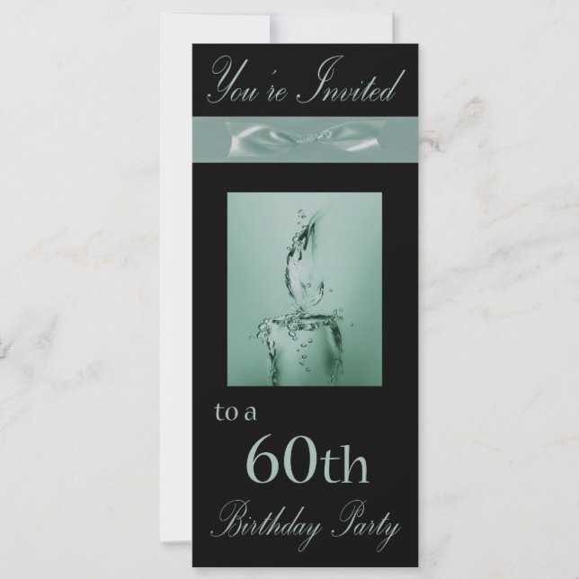 60th Birthday Party Personalised Invitation (Front)