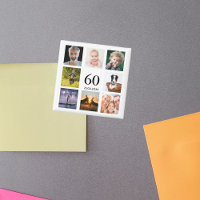 60th birthday party photo collage guy