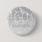 60th Birthday Party Silver Bokeh Sparkle Lights