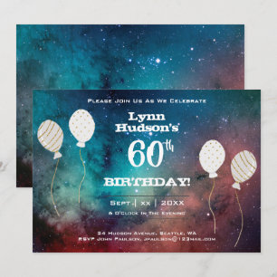 60th Birthday Party With Name Invitation