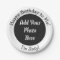 60th Birthday Photo Black White Funny Paper Plate