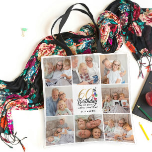 60th Birthday Photo Collage Grandma Mother Gifts Tote Bag