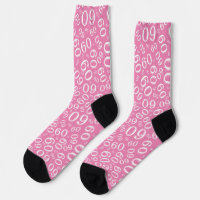 60th Birthday Pink/White Random Number Pattern