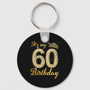 60th birthday queen diamond crown 60 year old key ring