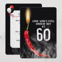60th Birthday Red Hot Pepper Candle